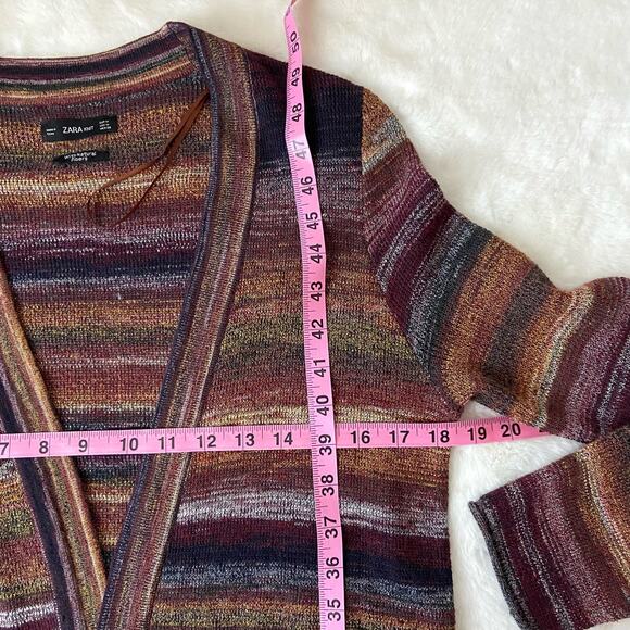 Zara Multicolor Striped Long Cardigan - Picture 4 of 5